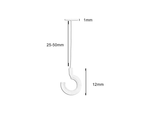 25 MM ERKAN HOOK PİN SİYAH  ETİKET PLS (5.000)